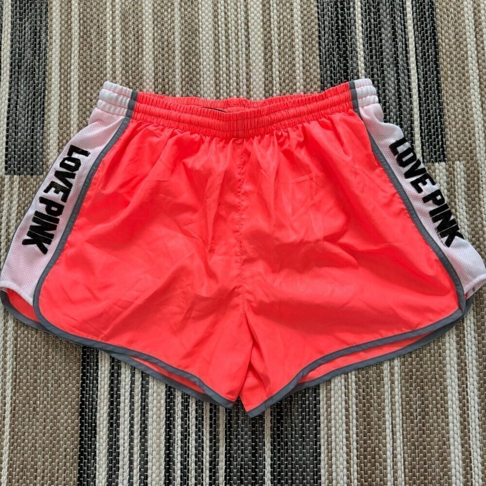 Victoria's Secret PINK Women's Athletic Logo Shorts Pull On Sequin Size Medium
